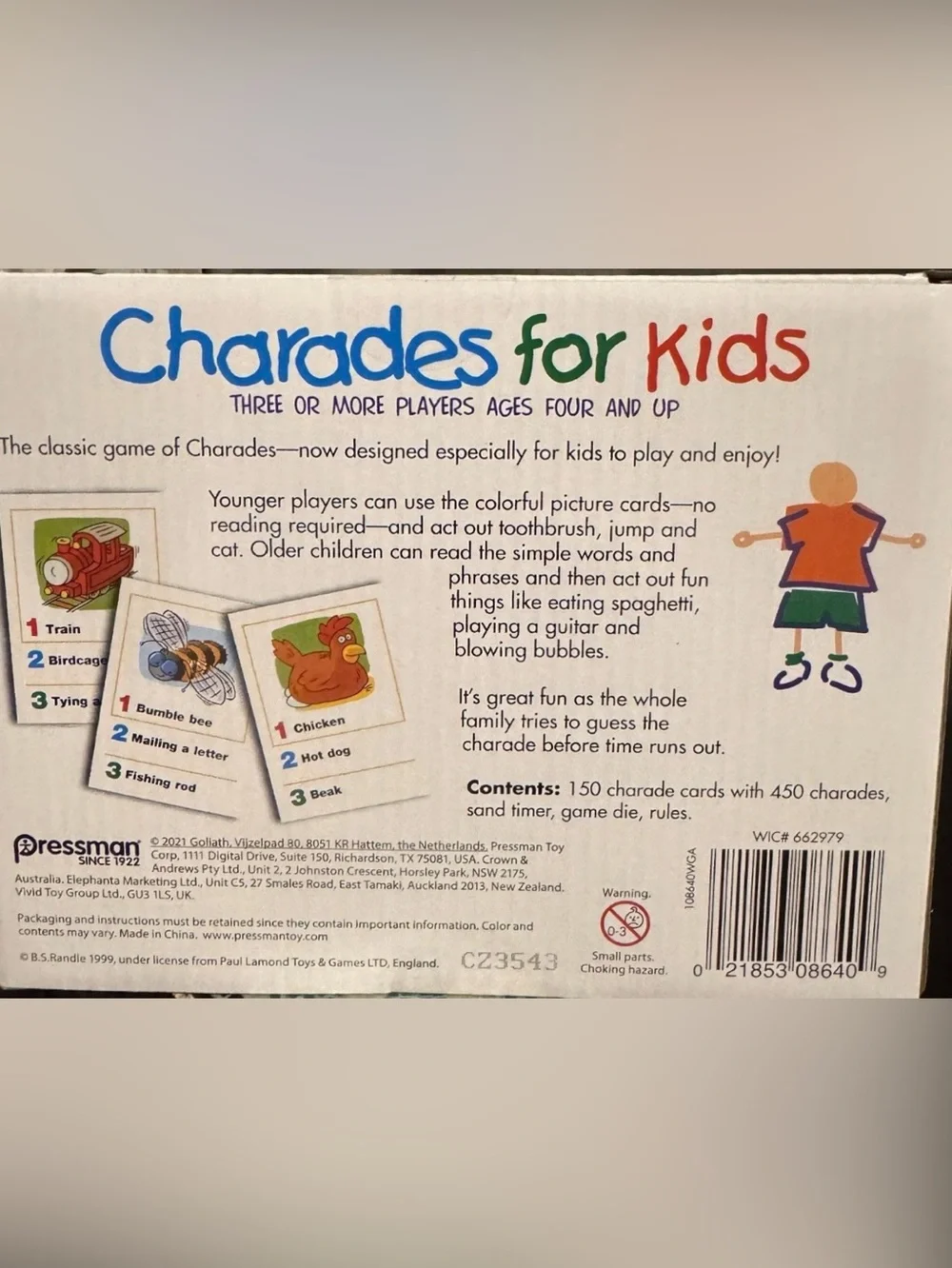 Pressman Charades for Kids Board Game